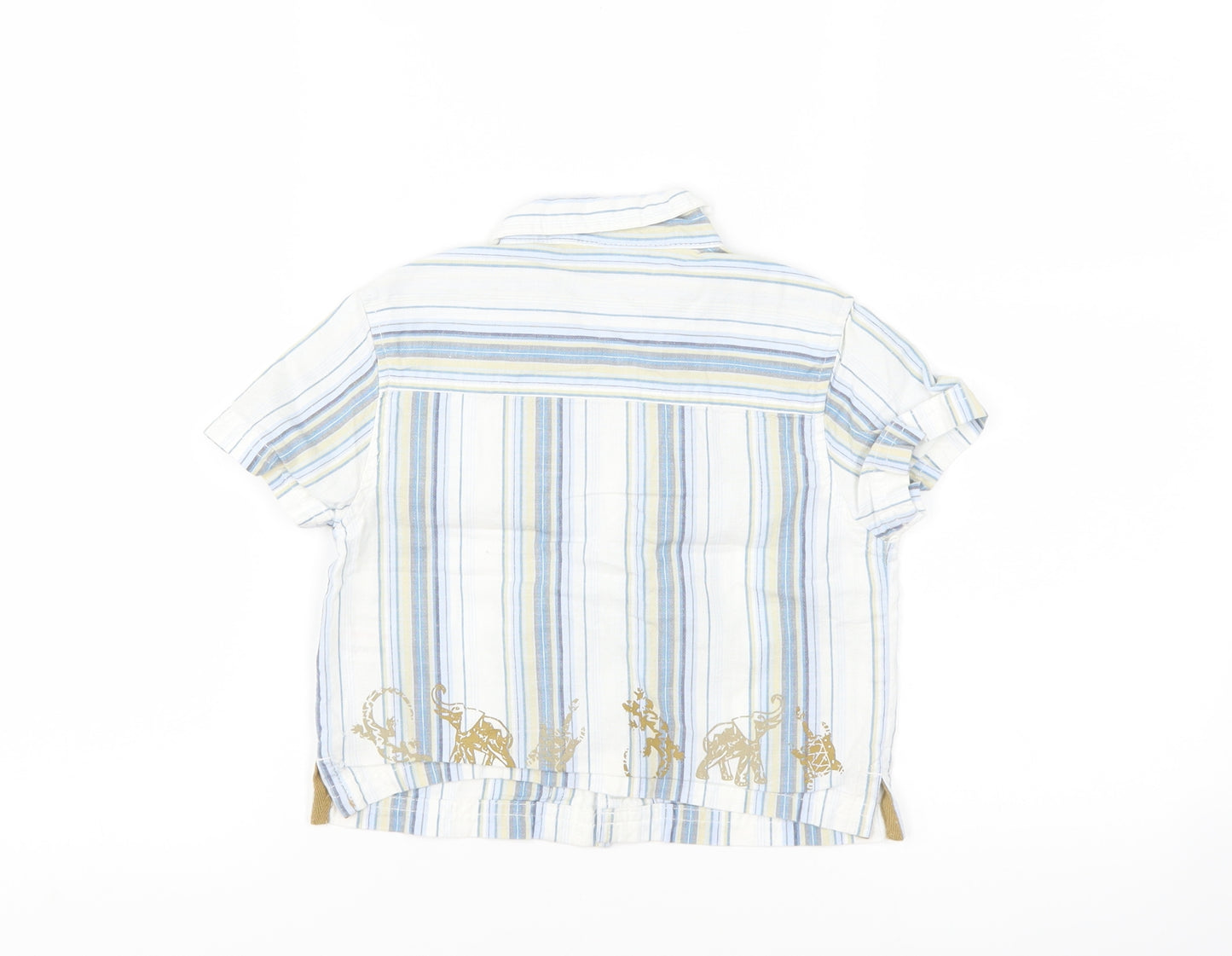 Ladybird Boys Blue Striped  Basic Button-Up Size 12-18 Months  - animals