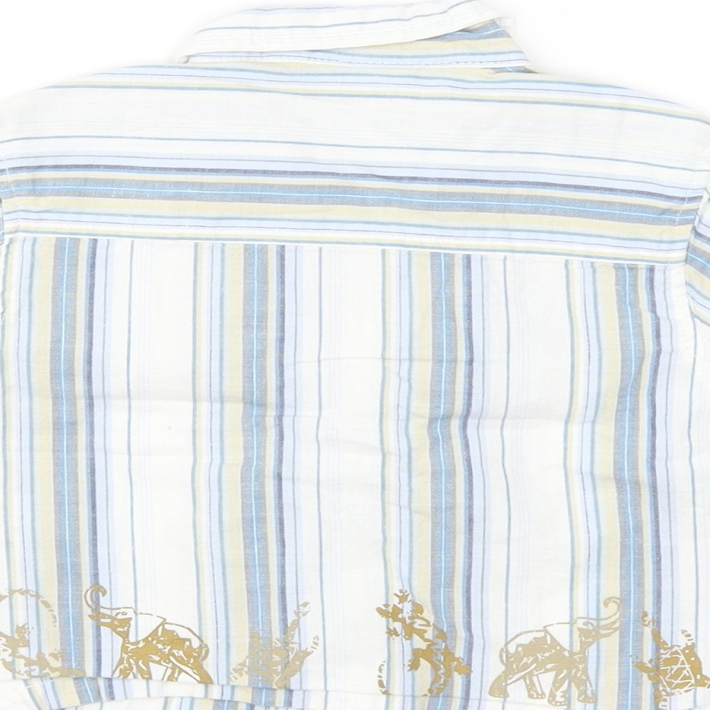 Ladybird Boys Blue Striped  Basic Button-Up Size 12-18 Months  - animals
