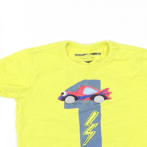NEXT Boys Yellow   Basic T-Shirt Size 18-24 Months  - i am one