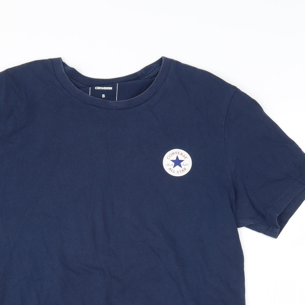 Converse Mens Blue Striped   T-Shirt Size S