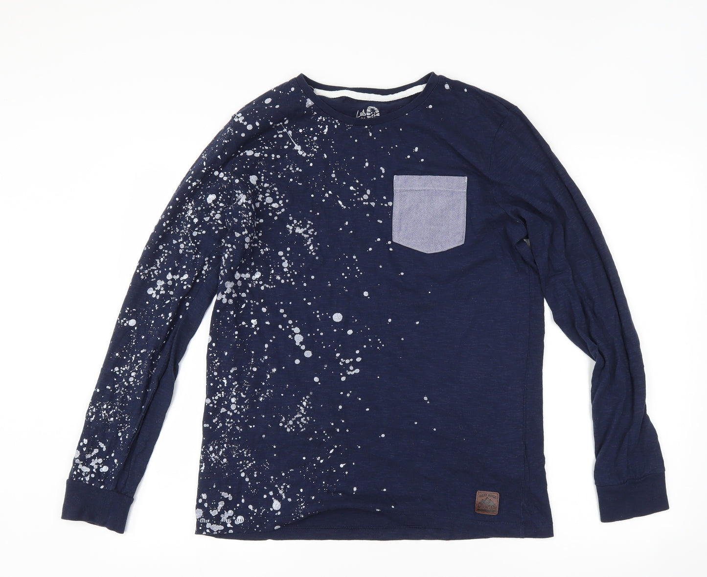 F&F Boys Blue   Basic T-Shirt Size 14-15 Years  - Paint Splat