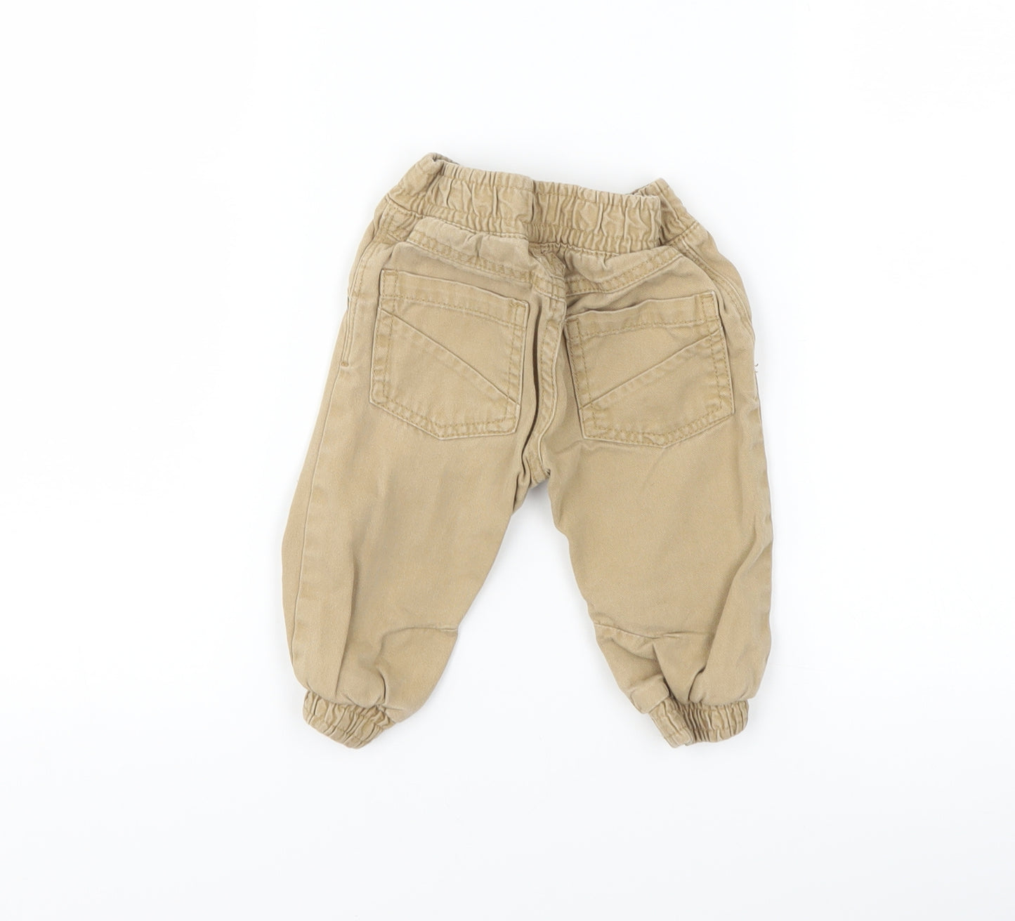 F&F Boys Brown   Cargo Trousers Size 6-9 Months