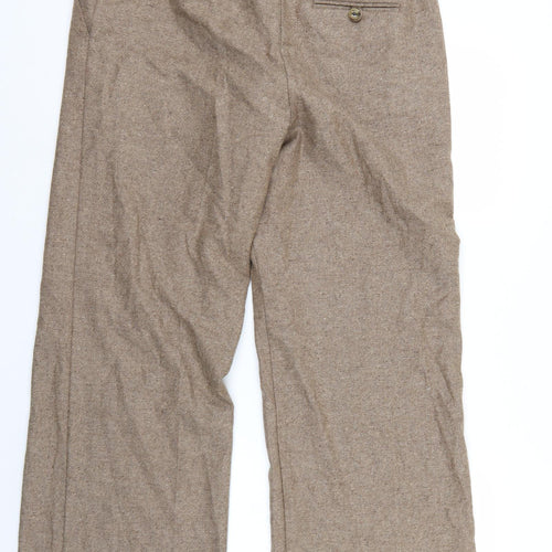 M&S Womens Brown   Trousers  Size 14 L29 in