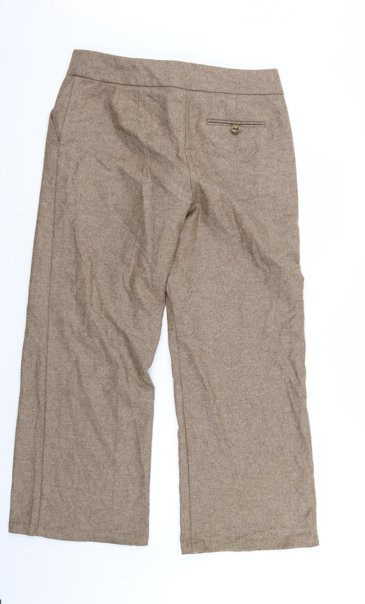 M&S Womens Brown   Trousers  Size 14 L29 in