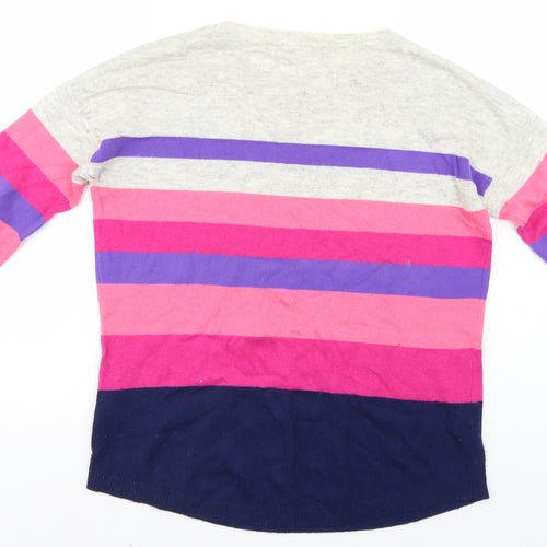 Oasis Womens Multicoloured Striped  Pullover Jumper Size S