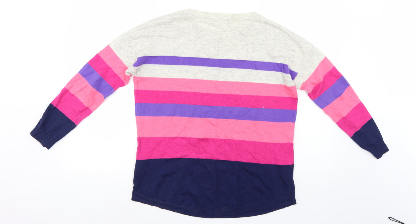Oasis Womens Multicoloured Striped  Pullover Jumper Size S