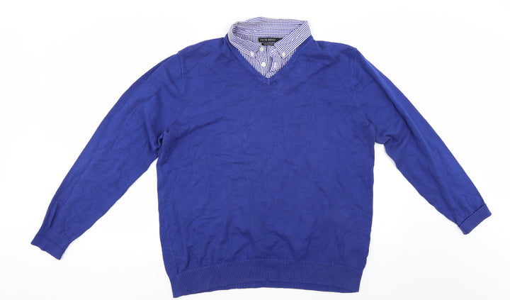 BHS Mens Blue Pullover Jumper Size L