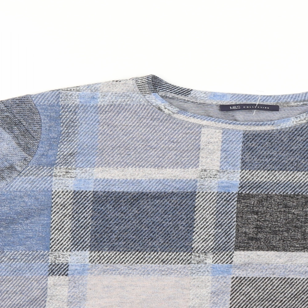 M&S Womens Multicoloured Check  Pullover Jumper Size 22