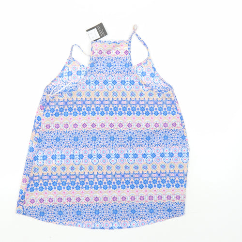 New Look Womens Multicoloured Geometric  Basic Blouse Size 8