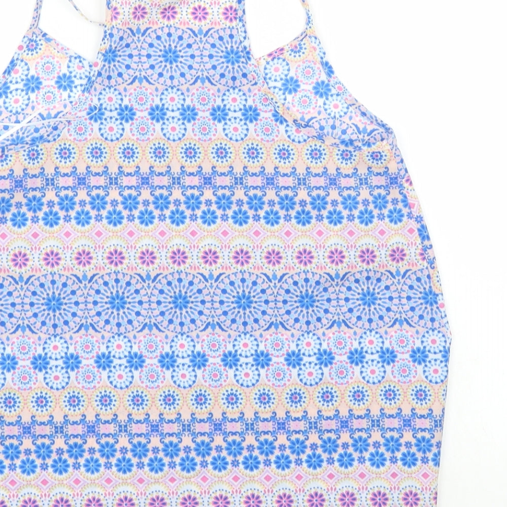New Look Womens Multicoloured Geometric  Basic Blouse Size 8