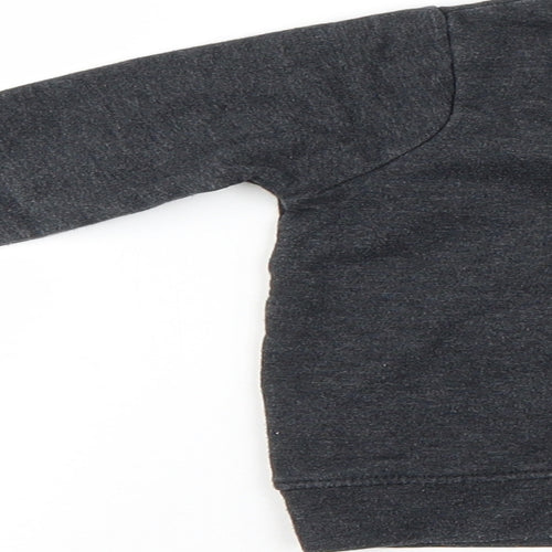 Mini Rebel Boys Black   Pullover Jumper Size 12-18 Months