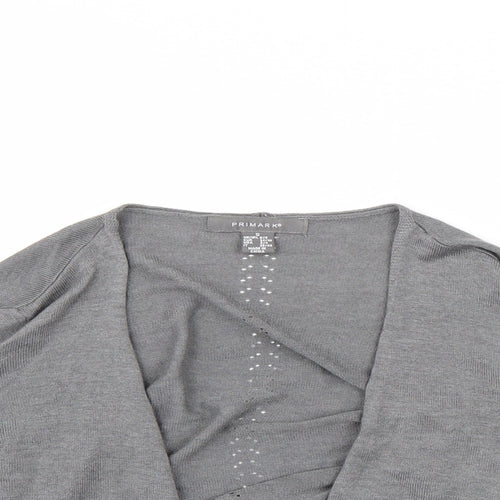 Primark Womens Grey   Cardigan Jumper Size 6