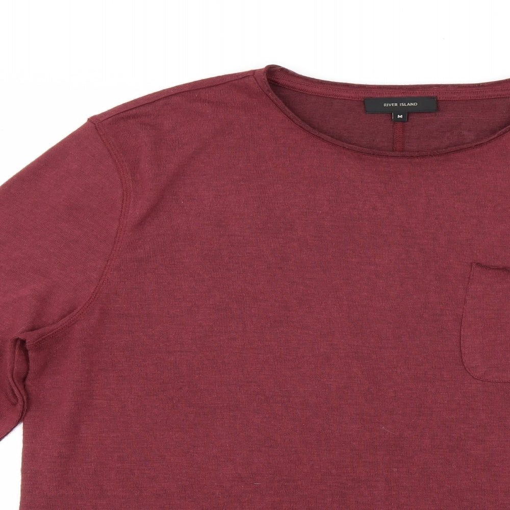 River Island Womens Red   Pullover Jumper Size M