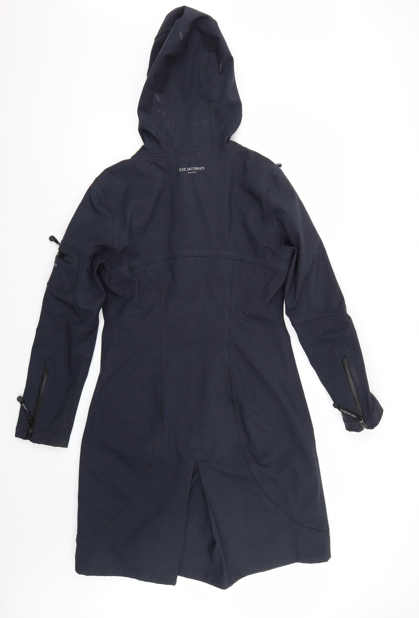 ILSE JACOBS Womens Blue   Trench Coat Coat Size 8