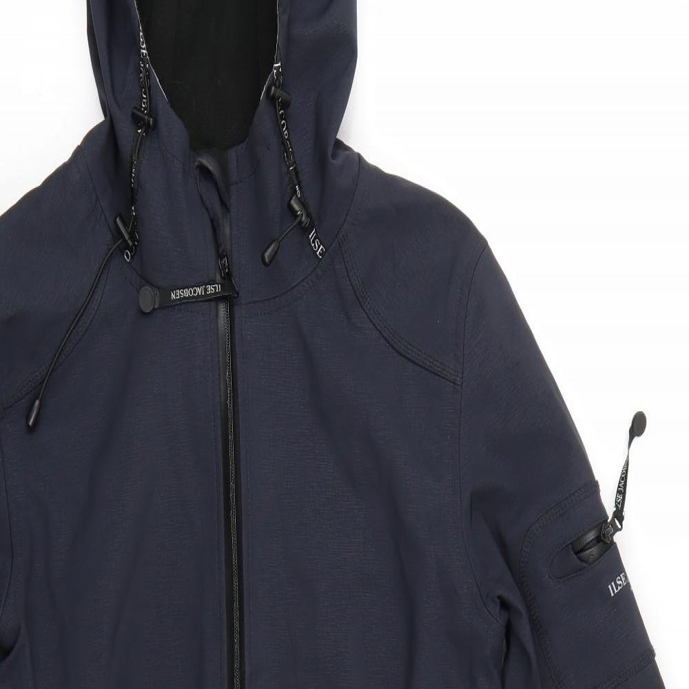 ILSE JACOBS Womens Blue   Trench Coat Coat Size 8
