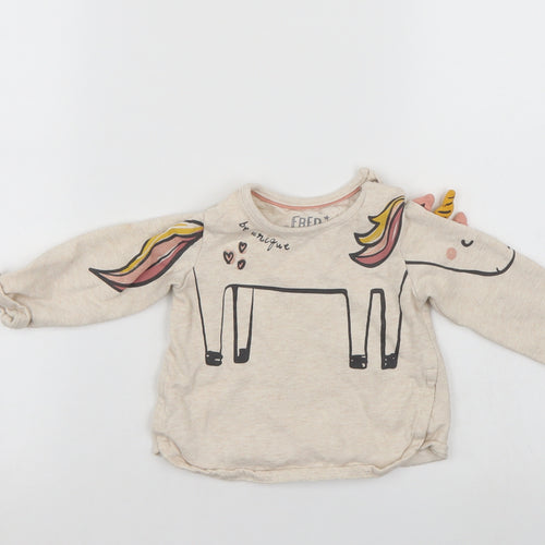 fred & flo Baby Ivory   Pullover Jumper Size 9-12 Months