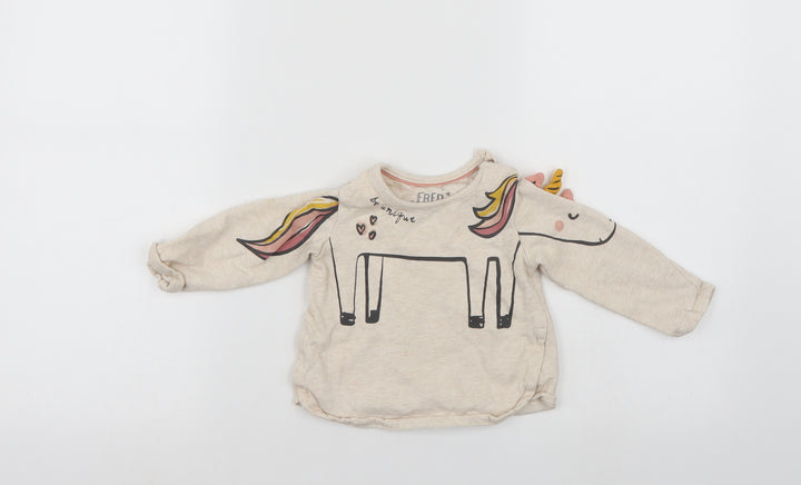 fred & flo Baby Ivory Pullover Jumper Size 9-12 Months