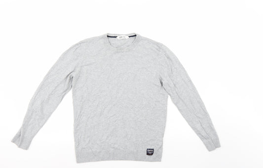 Front view of H&M girls’ grey jumper, size 13-14, years