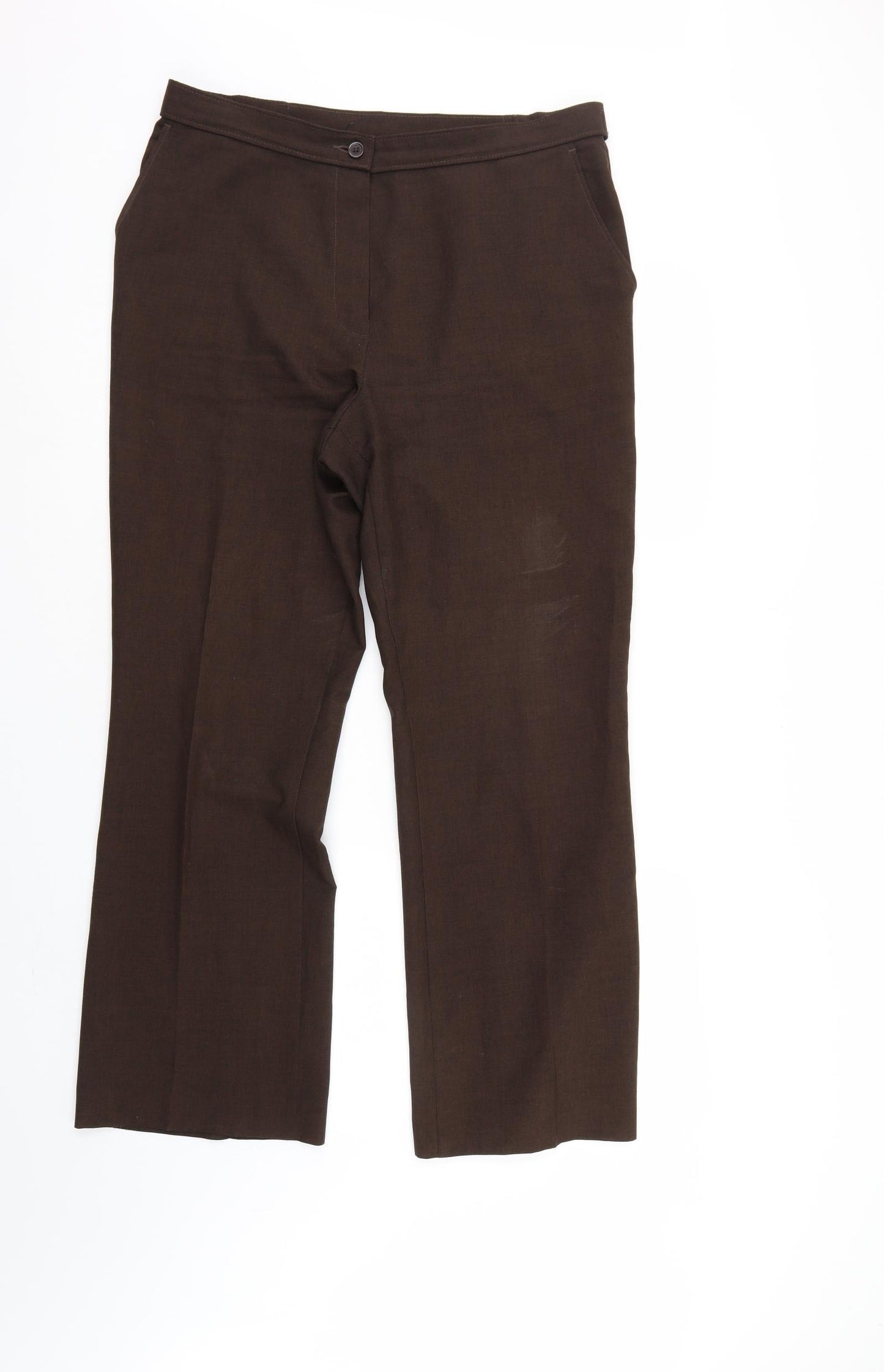 Marks and Spencer Womens Brown   Trousers  Size 14 L28 in