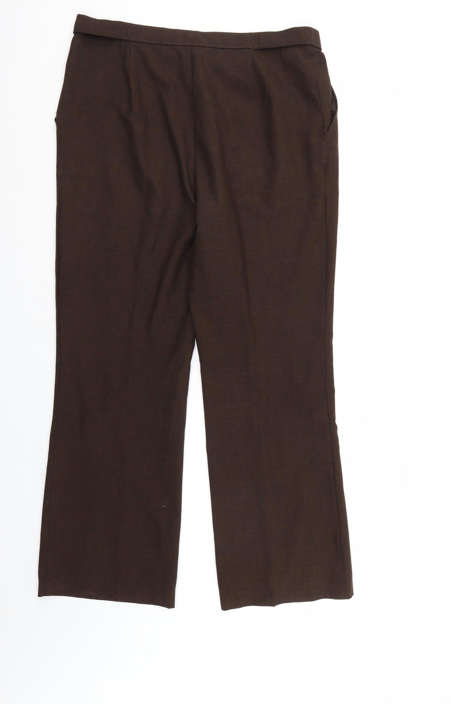 Marks and Spencer Womens Brown   Trousers  Size 14 L28 in