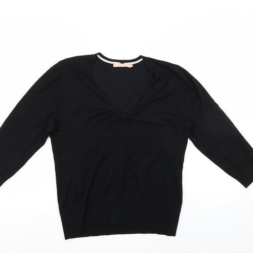 John Lewis Womens Black   Wrap Jumper Size 14