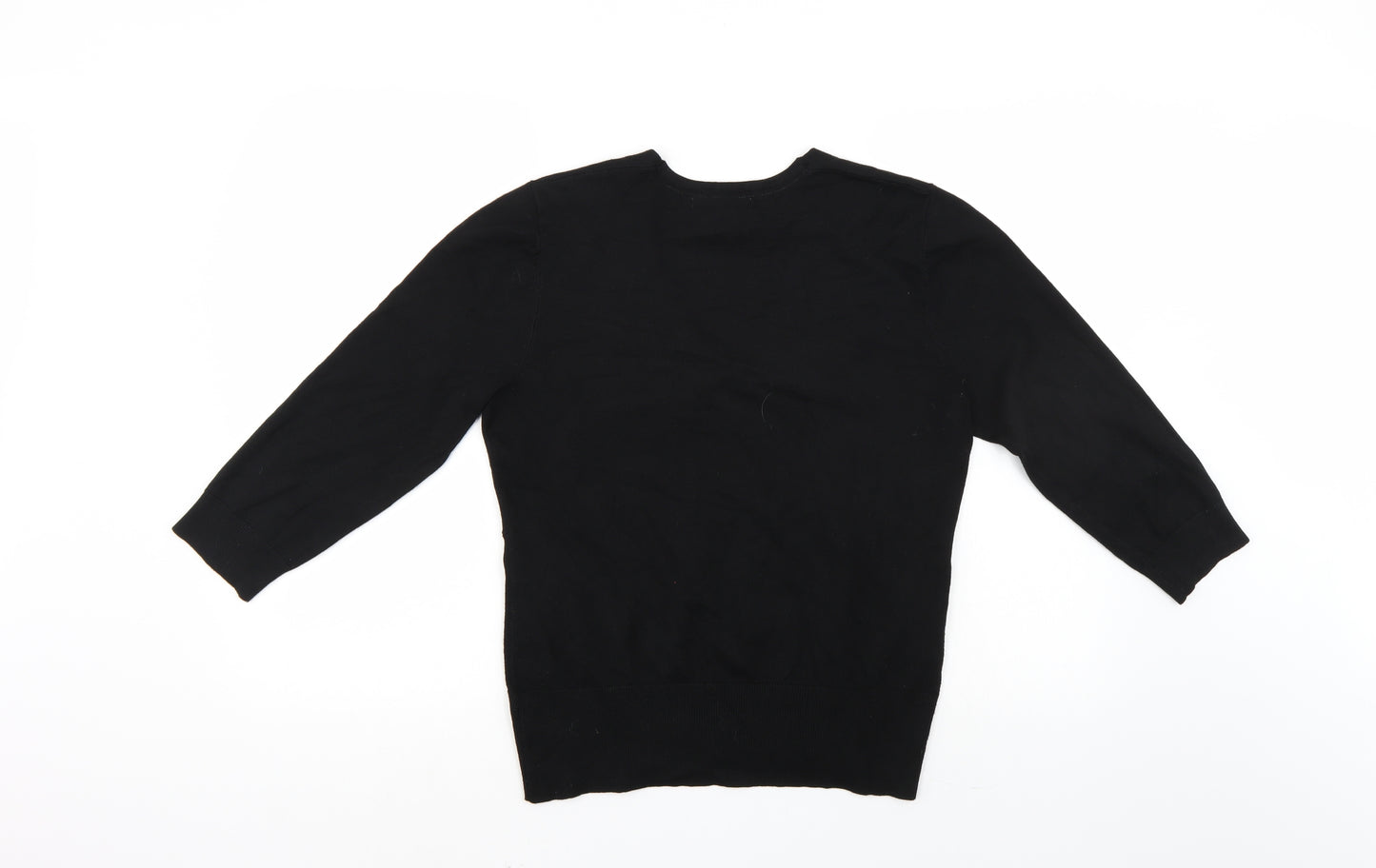 John Lewis Womens Black   Wrap Jumper Size 14