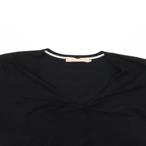 John Lewis Womens Black   Wrap Jumper Size 14