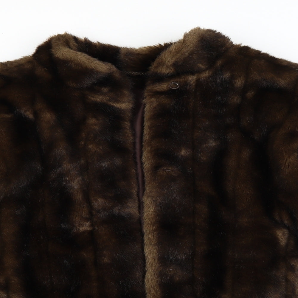 Comme Du Vrai Womens Brown   Windbreaker Coat Size 16