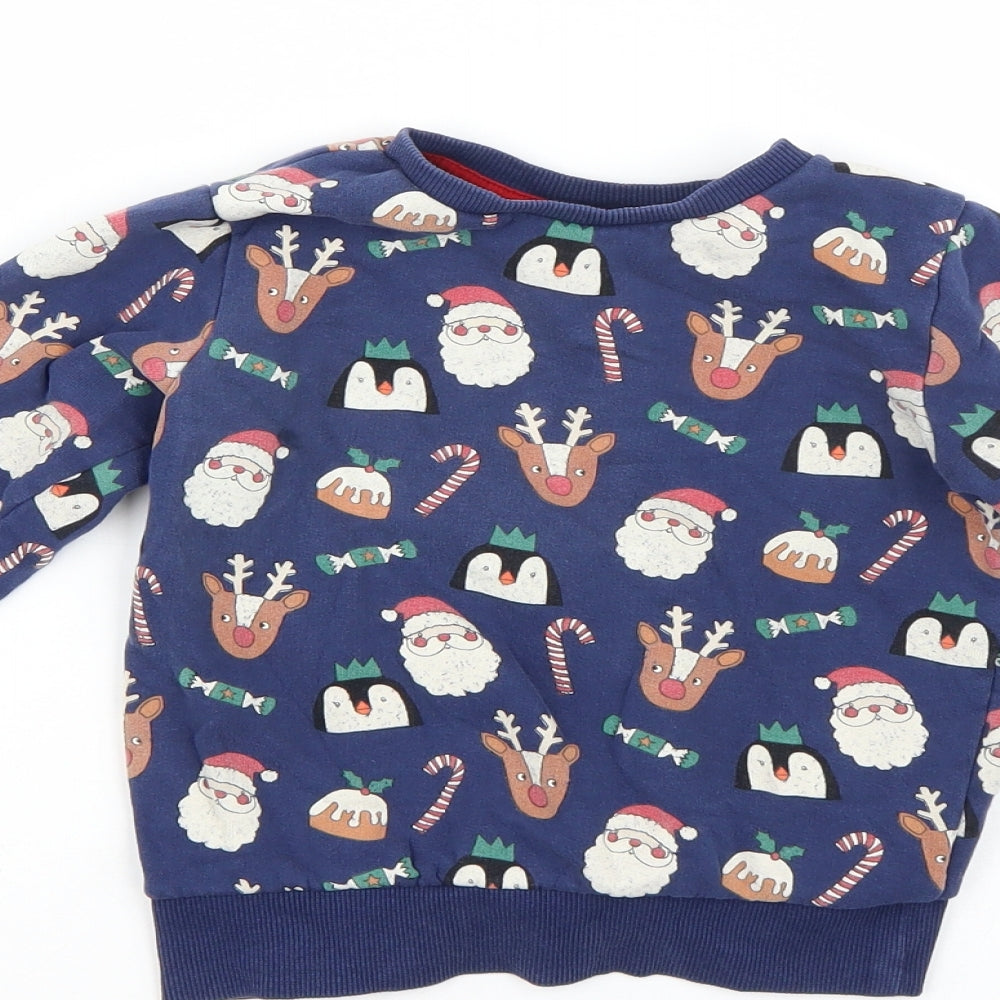 Next 82 Boys Multicoloured   Pullover Jumper Size 3-4 Years  - christmas