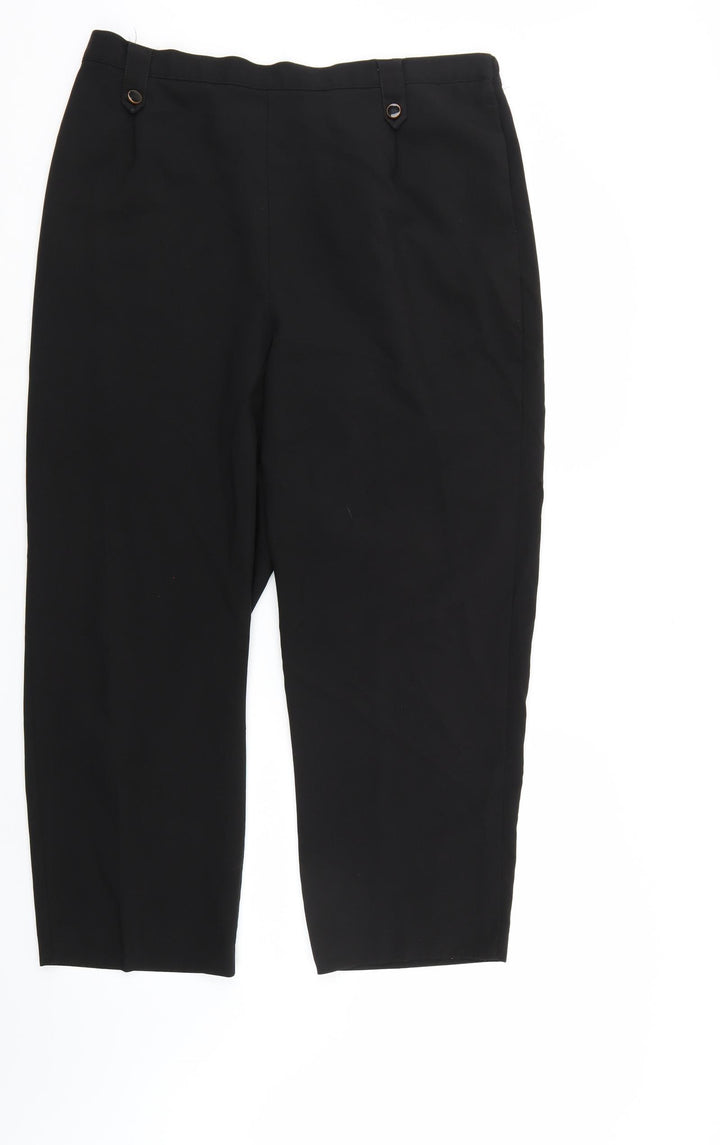 BM Womens Black Trousers Size 18 L26 in