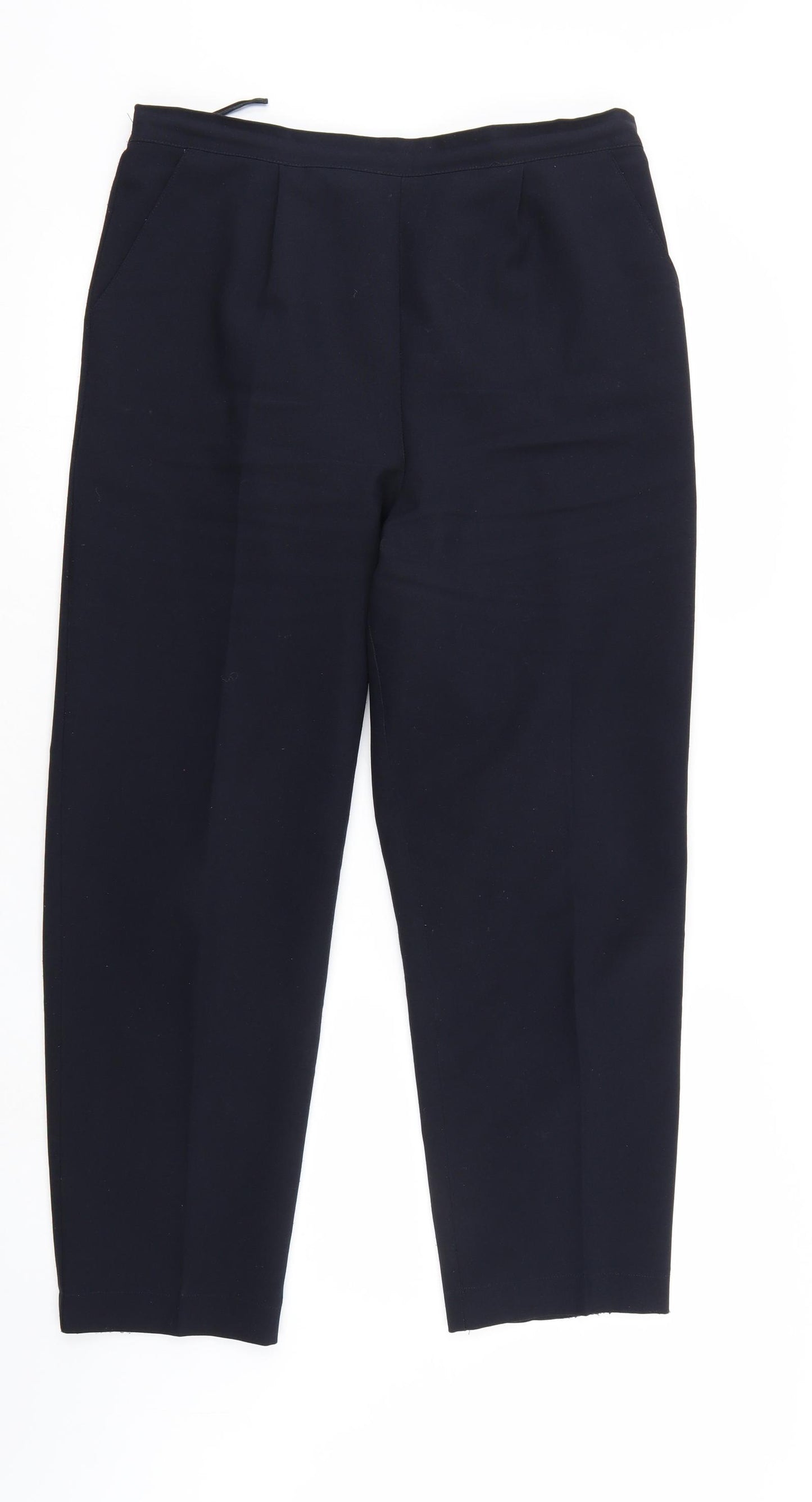 Sarah Hamilton Womens Blue   Trousers  Size 14 L26 in - Elastic Waist