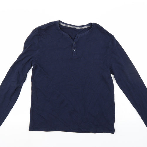 George Mens Blue   Henley Jumper Size S