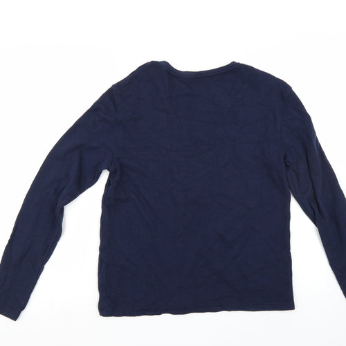 George Mens Blue   Henley Jumper Size S