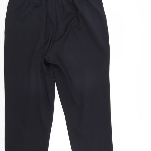 BM Womens Black   Trousers  Size 16 L25 in - Elastic Waist