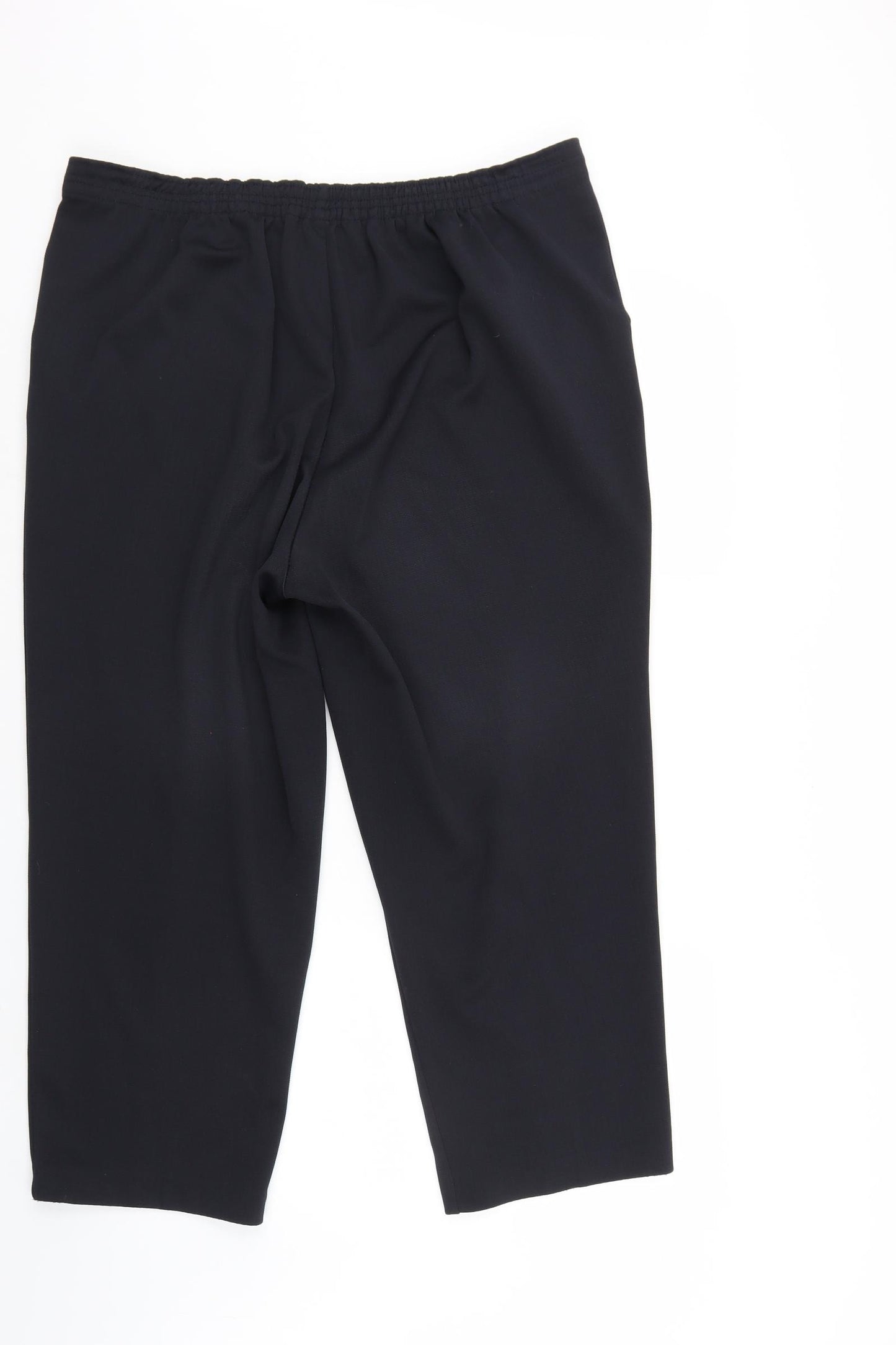 BM Womens Black   Trousers  Size 16 L25 in - Elastic Waist