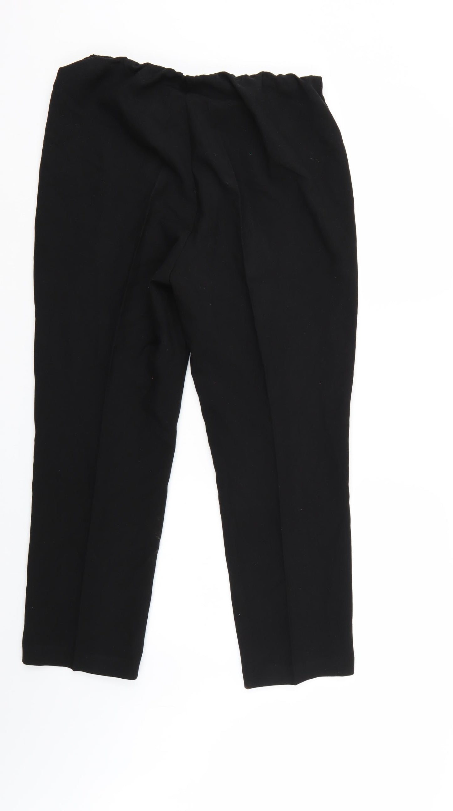 Julipa Womens Black   Trousers  Size 14 L26 in - Elastic Waist
