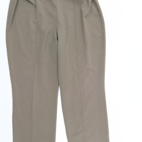 BM Womens Beige   Trousers  Size 18 L26 in - Elastic Waist