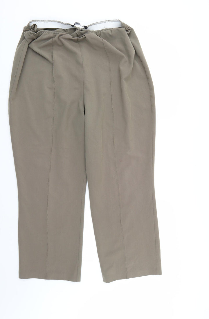 BM Womens Beige Trousers Size 18 L26 in - Elastic Waist
