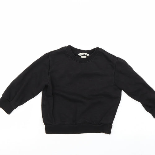 H&M Boys Black   Pullover Sweatshirt Size 3-4 Years