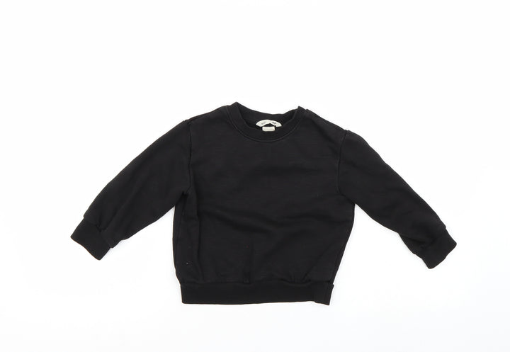 H&M Boys Black Pullover Sweatshirt Size 3-4 Years