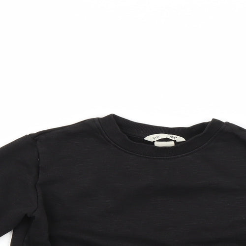 H&M Boys Black   Pullover Sweatshirt Size 3-4 Years