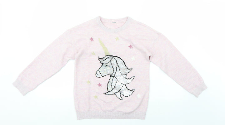 TU Girls Pink Pullover Jumper Size 12 Years