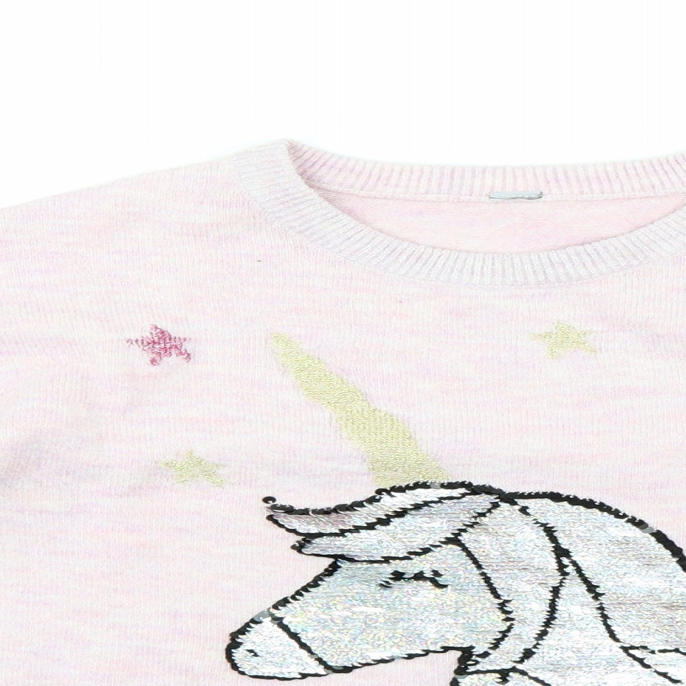 TU Girls Pink   Pullover Jumper Size 12 Years