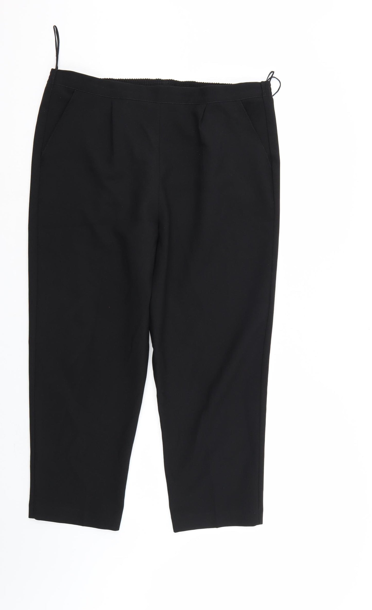Sarah Hamilton Womens Black   Trousers  Size 14 L25 in - Elastic Waist