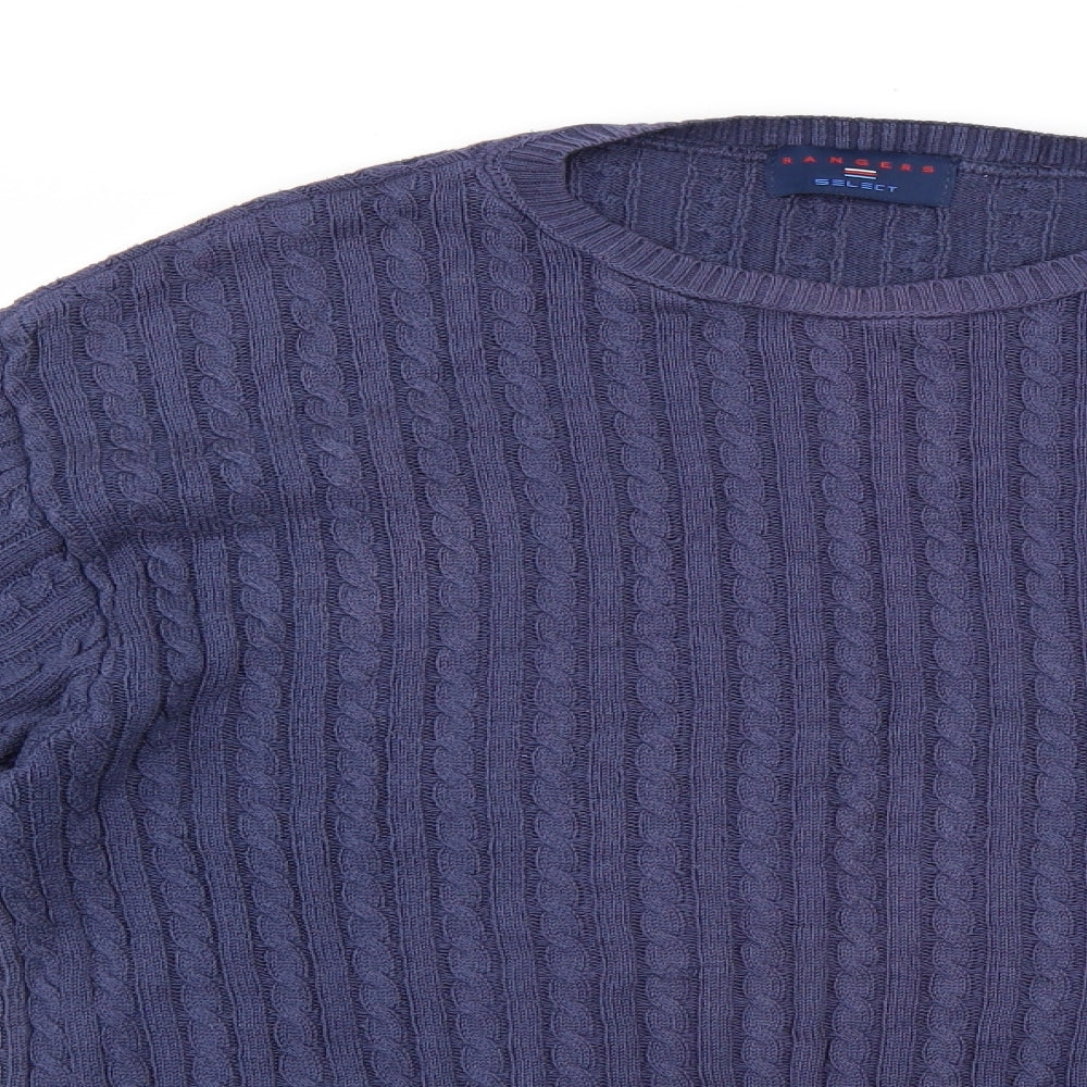 Rangers Mens Blue Fair Isle  Pullover Jumper Size XL