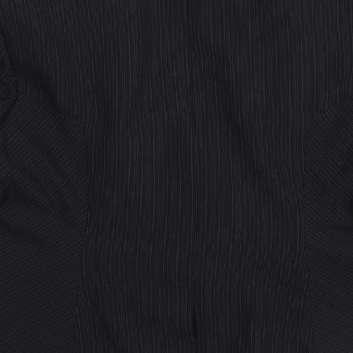 Dorothy Perkins Womens Black   Jacket Suit Jacket Size 14  - pin striped