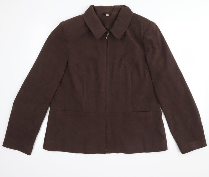EWM Womens Brown Jacket Size 16