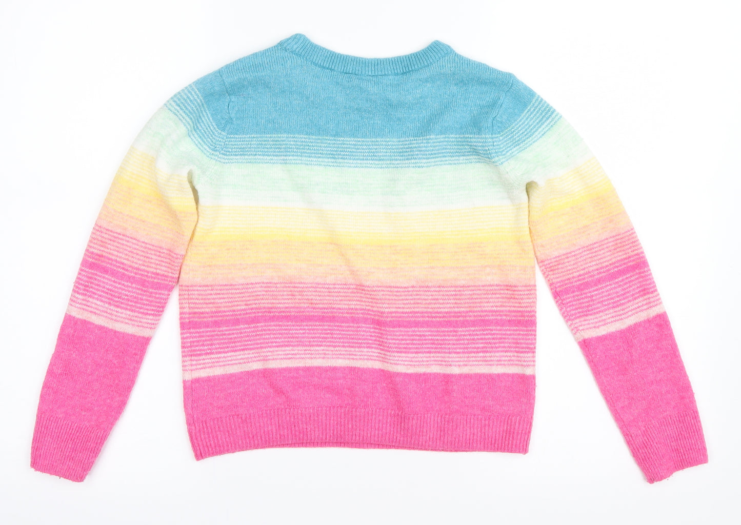 Gap Kids Girls Multicoloured Striped  Pullover Jumper Size 8-9 Years