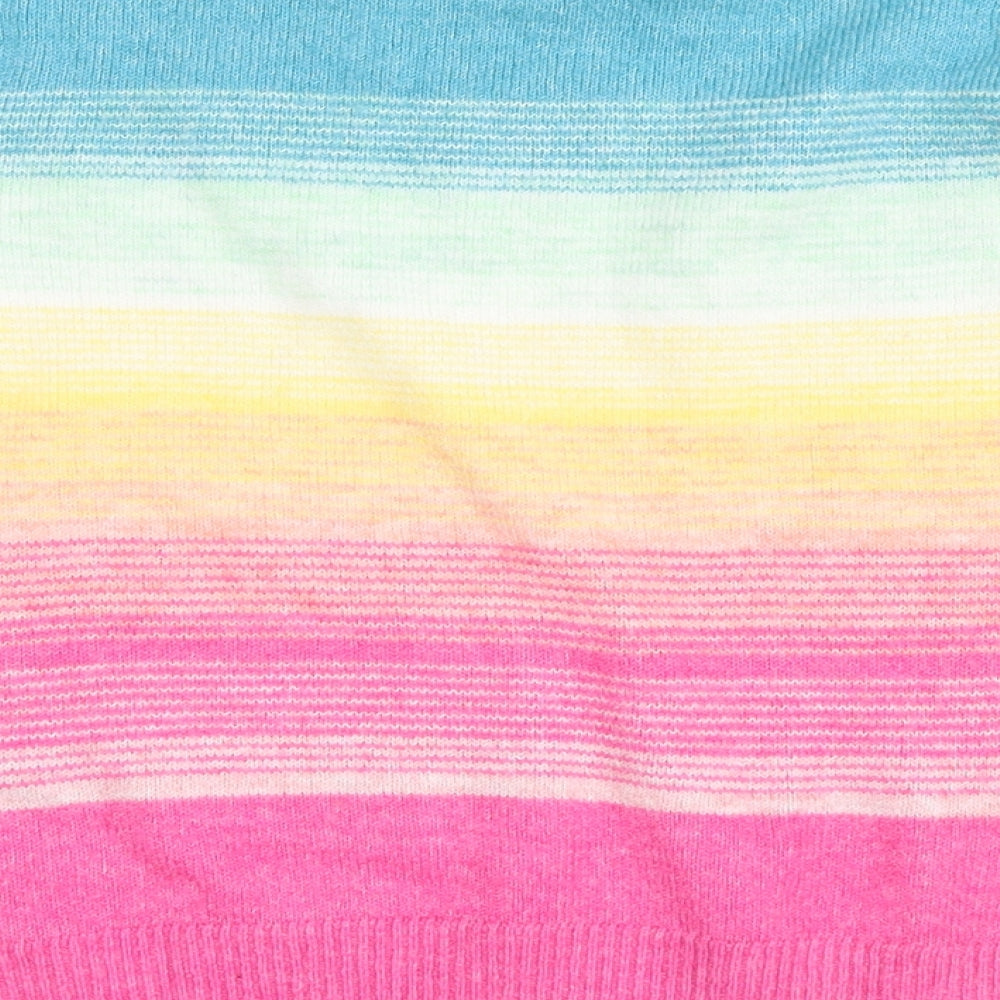 Gap Kids Girls Multicoloured Striped  Pullover Jumper Size 8-9 Years