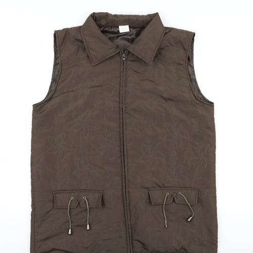 NEUVILLE Womens Brown   Quilted Waistcoat Size 14